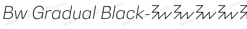 Bw Gradual Black字体转换